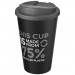 Doppelwandiger Isolierbecher aus  recyceltem Kunststoff mit drehbarem, auslaufsicherem Deckel. Der komplette Becher inkl. Deckel Americano® Eco 350 ml recycelter Becher mit auslaufsicherem Deckel