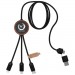  SCX.design C37 5-in-1 rPET Ladekabel in rundem Bambusgehäuse mit Leuchtlogo