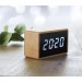 LED Tisch Uhr Bambus