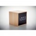 LED Tischuhr Bambus